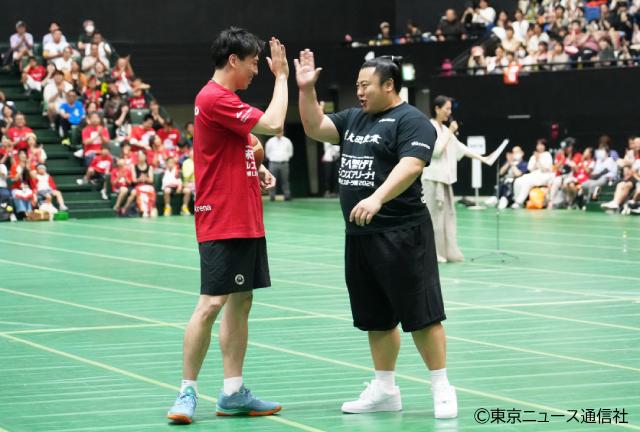 力士とBリーガーが夢のコラボ！ 愛知LOVEスポーツ博2024でファンと交流