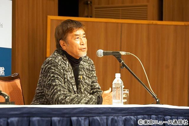 作品について語る若松節朗監督／映画「海の沈黙」記者発表会見