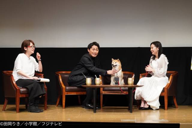 安田顕、新谷ゆづみ、柴犬のポン太も登壇！「今日のさんぽんた」完成発表イベントが開催